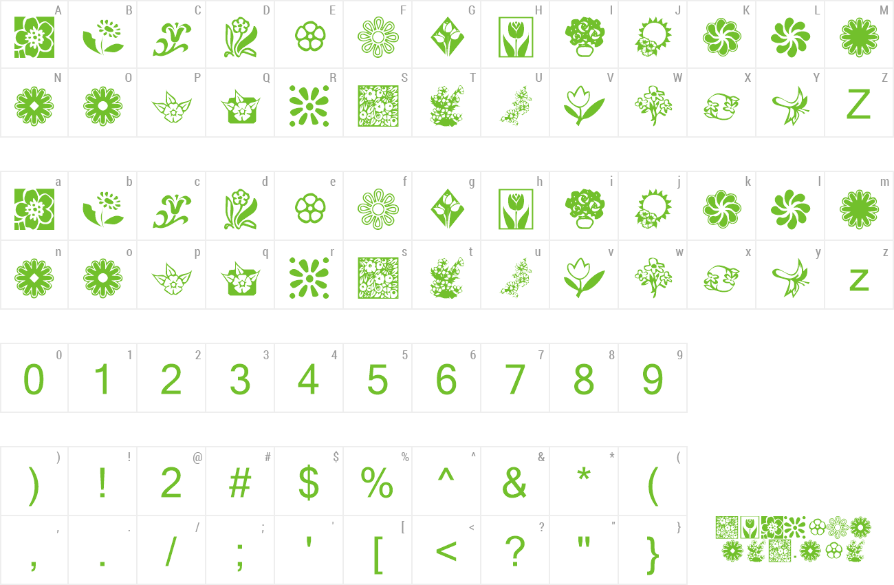 Font KR Kat's Flowers 2 preview